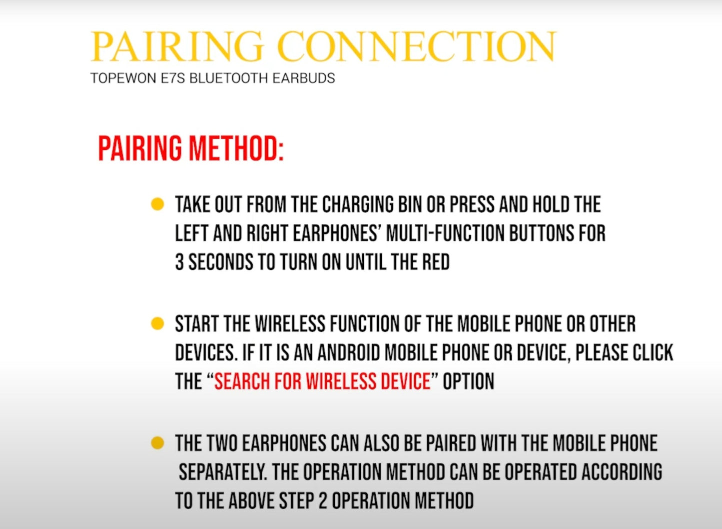 Wireless Bluetooth Earbuds