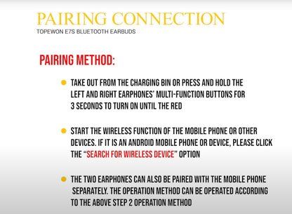 Wireless Bluetooth Earbuds