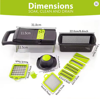 16 IN1 Mandoline Slicer Veggie Food Chopper